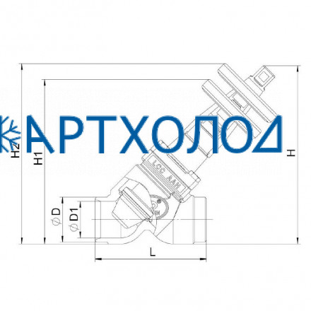 Ручной регулирующий клапан TVD-S DN50 прямоточный (Комплектация с защитным алюминиевым колпачком)  Dofun