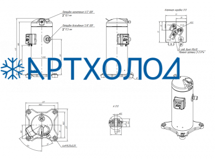 Компрессор спиральный RCZ49T4LB6CA (141R0111) Ридан