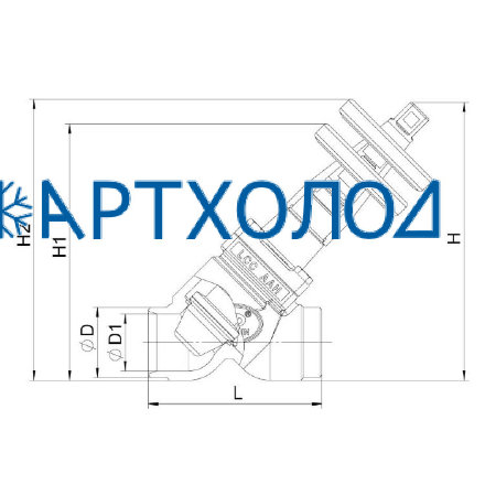 Ручной регулирующий клапан TVD-S DN125 прямоточный (Комплектация с защитным алюминиевым колпачком)  Dofun