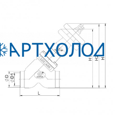 Обратно-запорный клапан SCV-HS DN15 63 бар, прямоточный (комплектация с маховиком) Dofun Обратно-запорный клапан SCV-HS DN15 63 бар, прямоточный (комплектация с маховиком) Dofun