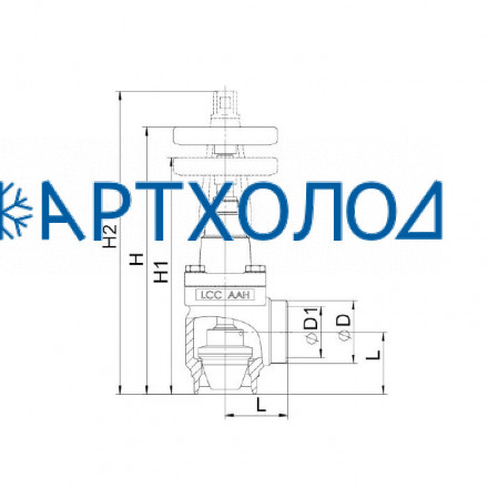 Ручной регулирующий клапан TVD-A DN125 угловой (комплектация с маховиком)  Dofun