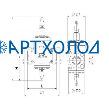 Сервоприводный клапан с пилотным управлением до себя IPRV DN65  Dofun