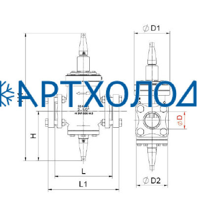 Сервоприводный клапан с пилотным управлением до себя IPRV DN100 Dofun Сервоприводный клапан с пилотным управлением до себя IPRV DN100 Dofun