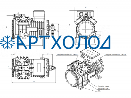 Компрессор поршневой R4T10E4K (LMBP) Ридан