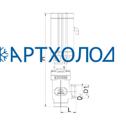 Электроприводной клапан DFMV-A DN32 (угловой)  Dofun