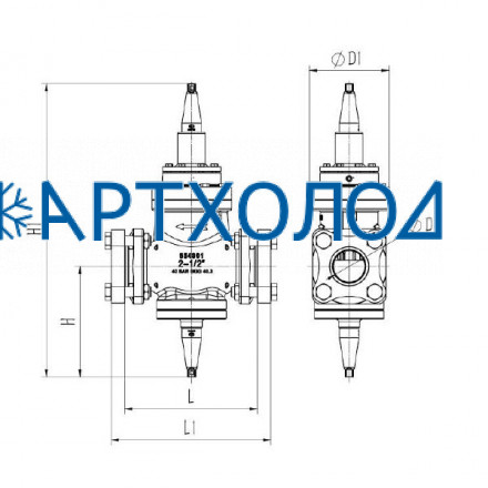 Сервоприводный клапан с пилотным управлением после себя OPRV DN40 Dofun Сервоприводный клапан с пилотным управлением после себя OPRV DN40 Dofun