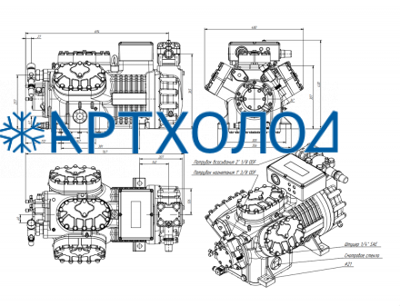 Компрессор поршневой R6F45E4K (LMBP) Ридан