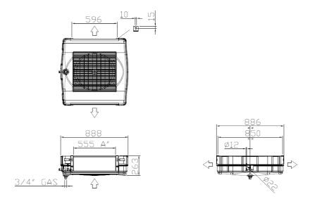 Потолочный двухпоточный воздухоохладитель FHD722E3 LU-VE Потолочный двухпоточный воздухоохладитель FHD722E3 LU-VE