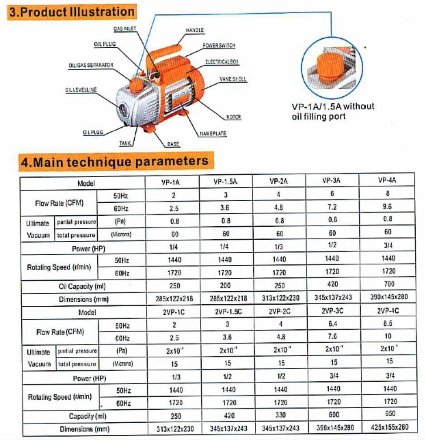 Насос вакуумный одноступенчатый Refmaster VP-3A RefMaster Насос вакуумный одноступенчатый Refmaster VP-3A RefMaster