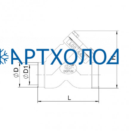 Обратный клапан CVD-HS DN15 63 бар, прямоточный Dofun Обратный клапан CVD-HS DN15 63 бар, прямоточный Dofun