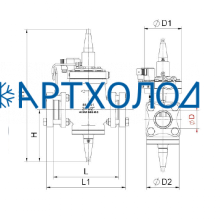 Дифференциальный сервоприводный клапан DPAV-1N DN25 (соленоид на открытие) Dofun Дифференциальный сервоприводный клапан DPAV-1N DN25 (соленоид на открытие) Dofun
