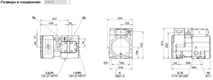 Компрессор 2FES-2Y (LBP/MBP/HBP) Ecoline Bitzer Компрессор 2FES-2Y (LBP/MBP/HBP) Ecoline Bitzer
