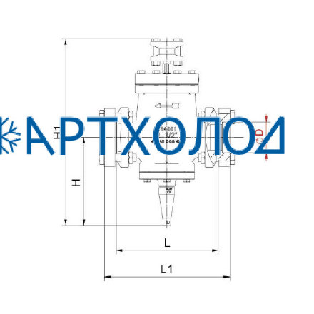 Электромагнитный пневматический клапан DGPV DN50 (без катушки)  Dofun
