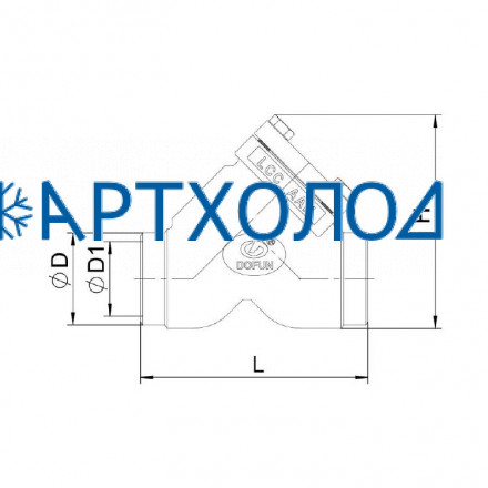 Обратный клапан CVD-HS DN150 63 бар, прямоточный Dofun