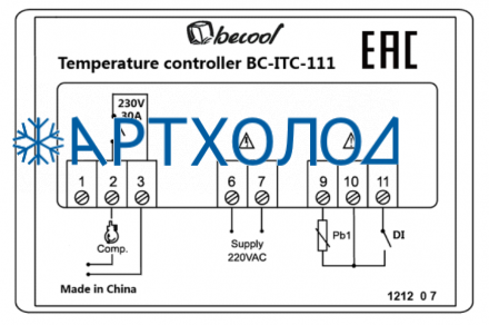 Контроллер температуры Becool BC-ITC-111 Контроллер температуры Becool BC-ITC-111