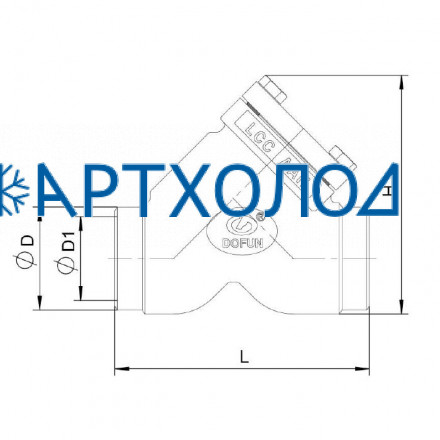 Обратный клапан CVD-S DN20 прямоточный Dofun
