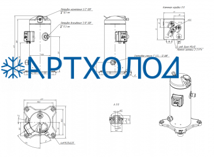 Компрессор спиральный RCM21E4LB7CA (141R8611) Ридан
