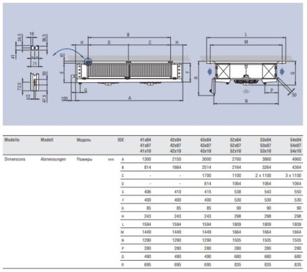Потолочный двухпоточный воздухоохладитель ECO IDE 52A10 ED ECO