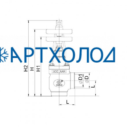 Запорный вентиль, материал нержавеющая сталь SSVD-A DN20 (угловой)  Dofun