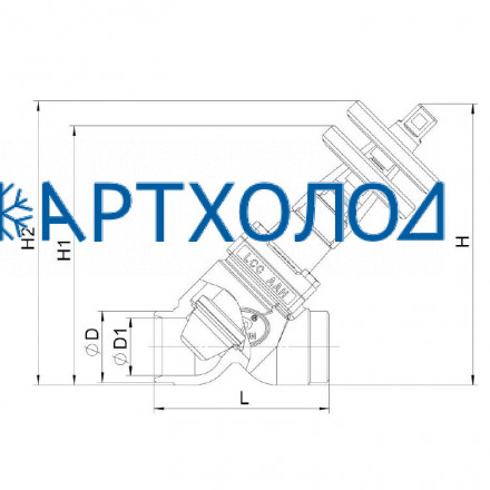 Ручной регулирующий клапан TVD-HS DN50 63 бар, прямоточный (комплектация с маховиком) Dofun