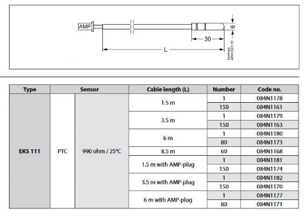 Датчик температуры EKS 111 084N1171 Danfoss