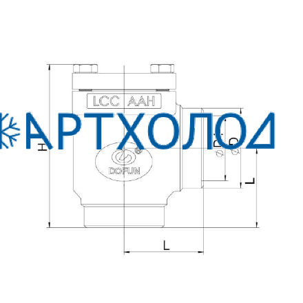 Обратный клапан CVD-A DN80 угловой Dofun