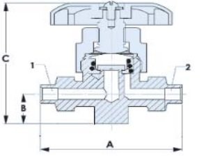 Вентиль запорный (5/8 SAE ) 2100B-1010 (5155) Henry Technologies Вентиль запорный (5/8 SAE ) 2100B-1010 (5155) Henry Technologies