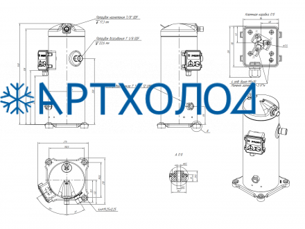 Компрессор спиральный RCM95E4LB7CA (141R8632) Ридан